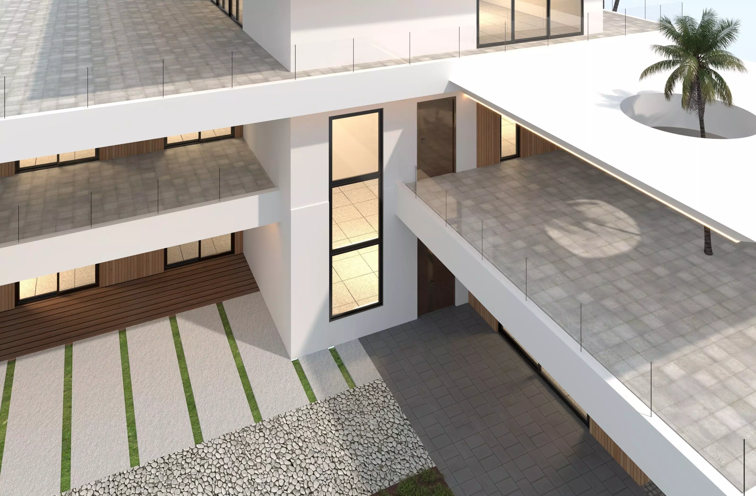 Modern house archicad Low-poly 3D model_23