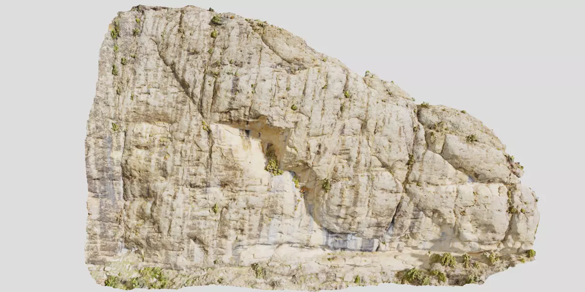 Big Cliff Rock Scan Free low-poly 3D model_1