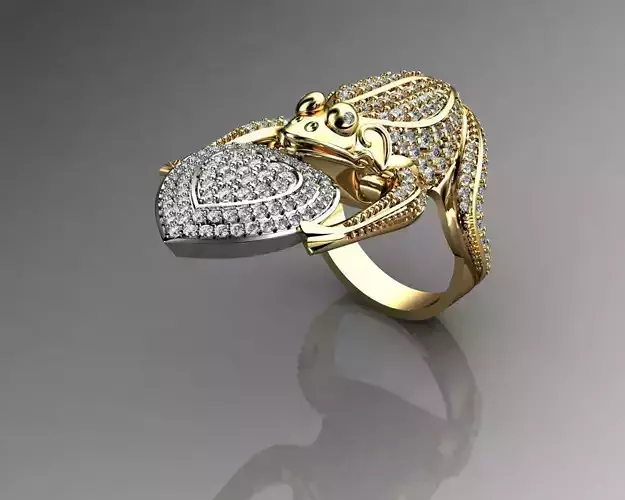 Frog Ring With Diamonds