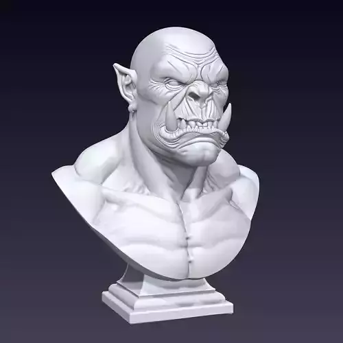 Orc Bust 3D