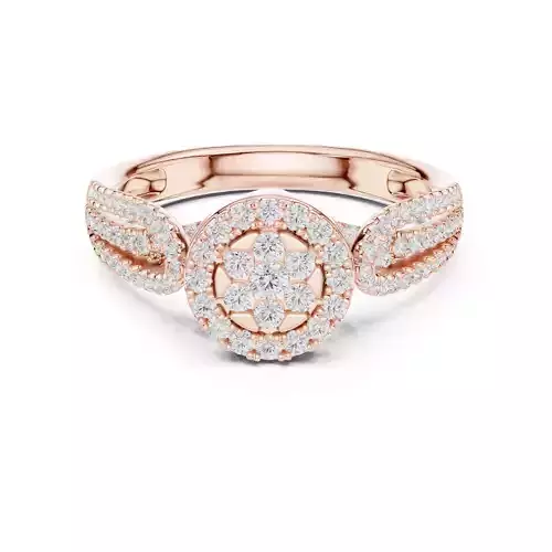 Round Cut Diamond Engagement Ring ALL SIZES STL Video