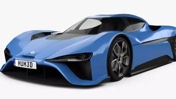 NIO EP9 Electric Hypercar 3D Model Low-poly 3D model_3