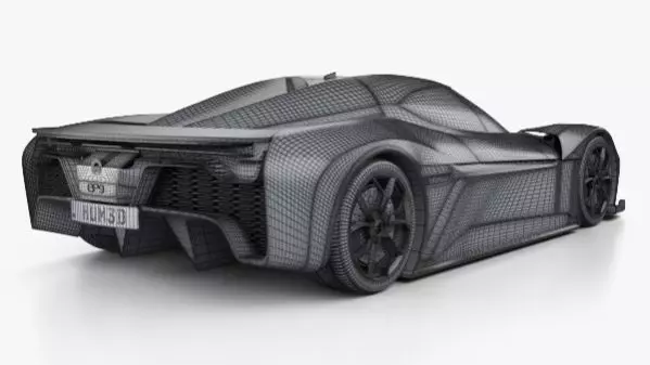 NIO EP9 Electric Hypercar 3D Model Low-poly 3D model_9