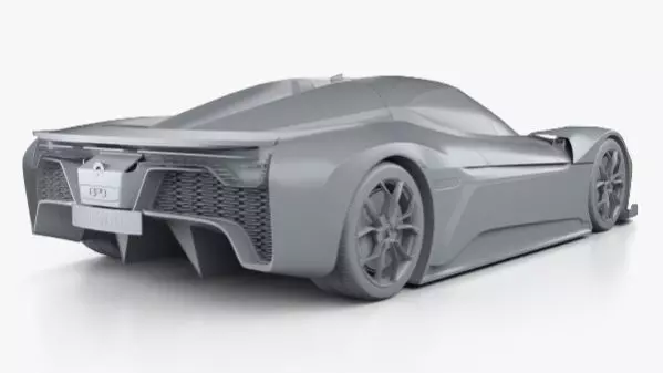 NIO EP9 Electric Hypercar 3D Model Low-poly 3D model_2