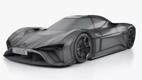 NIO EP9 Electric Hypercar 3D Model Low-poly 3D model_10