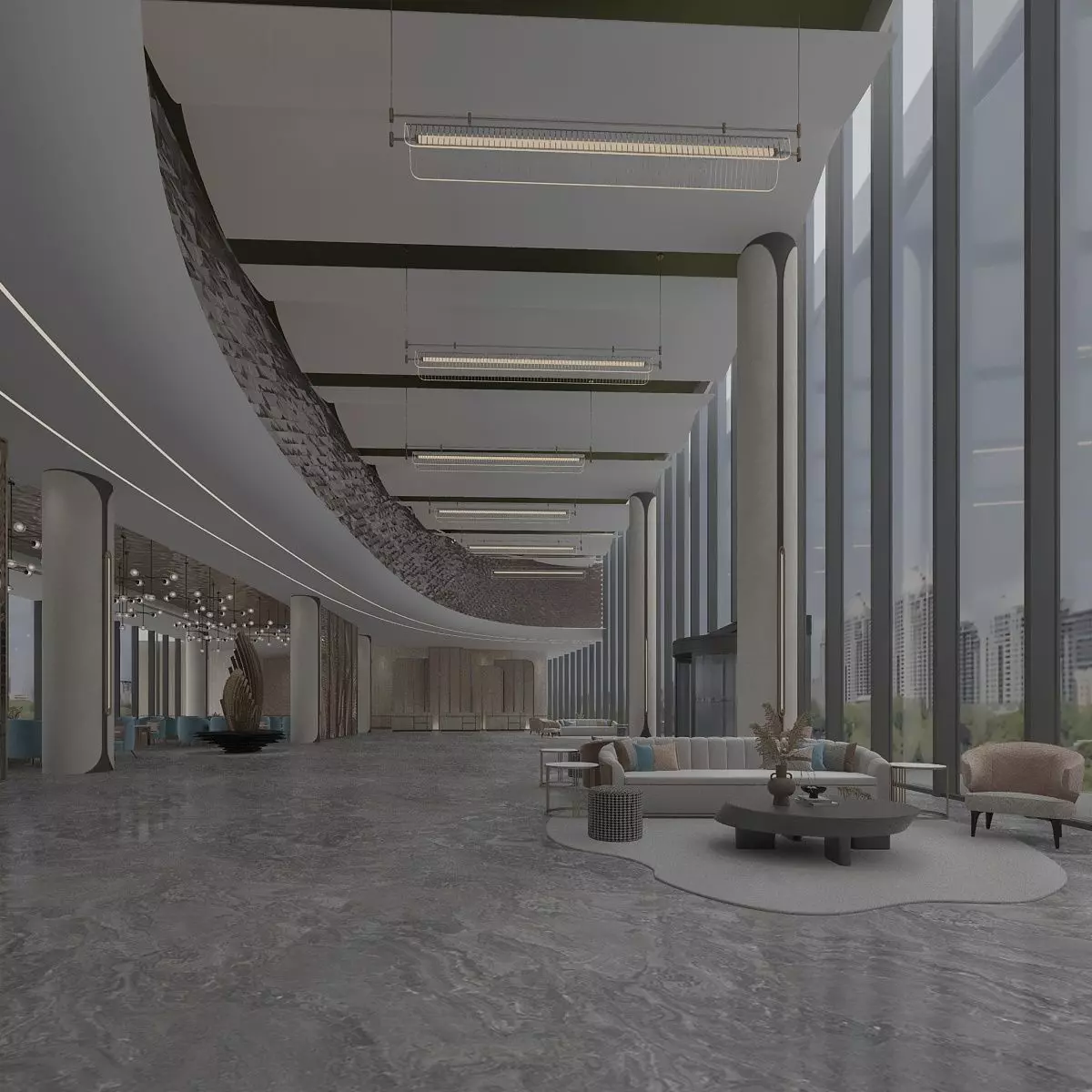 Lounge Design 3D model_1