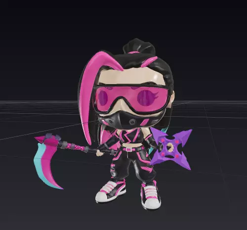 funko pop character 3D model_0