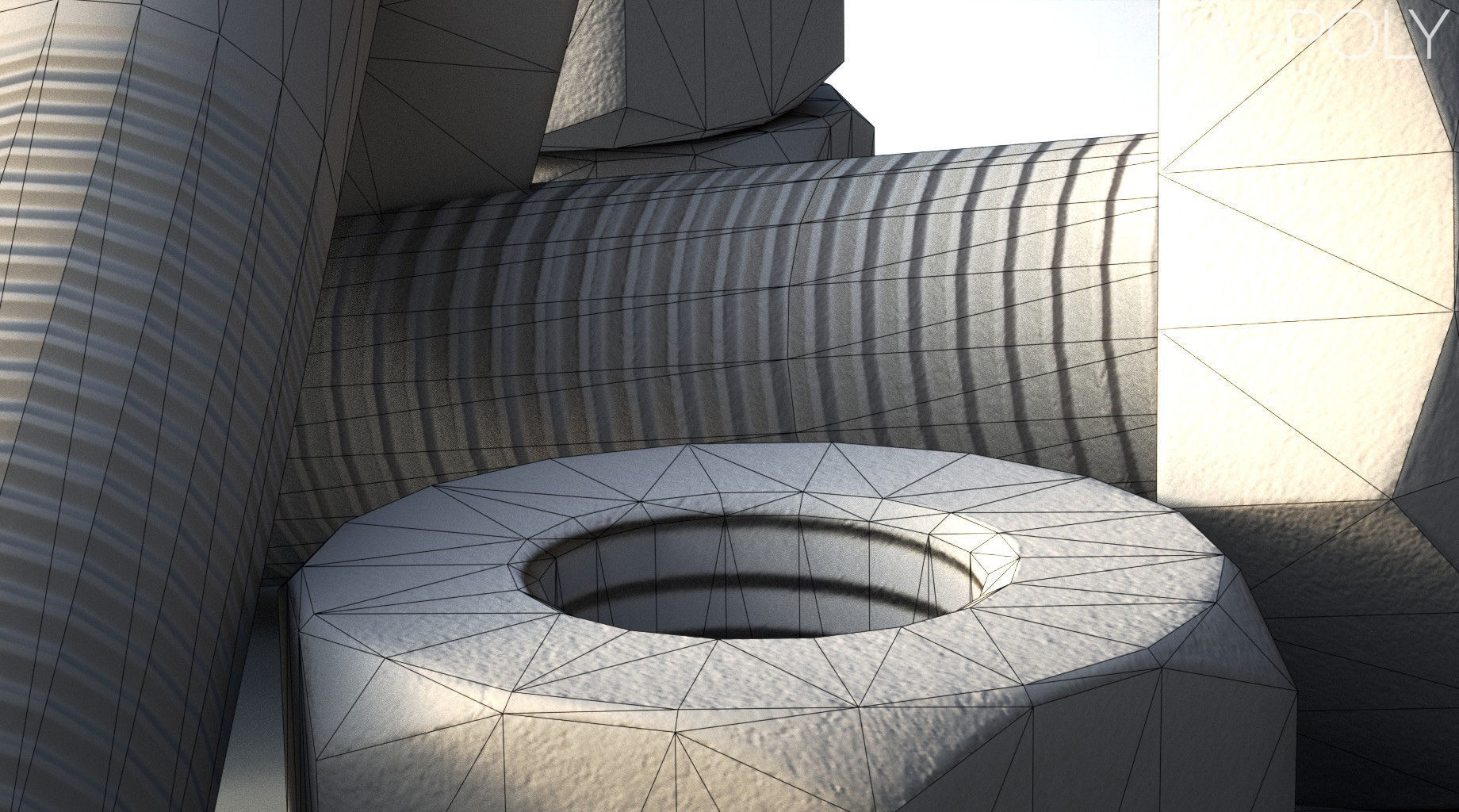 Rusty Bolts Set - PBR Low-poly 3D model_12