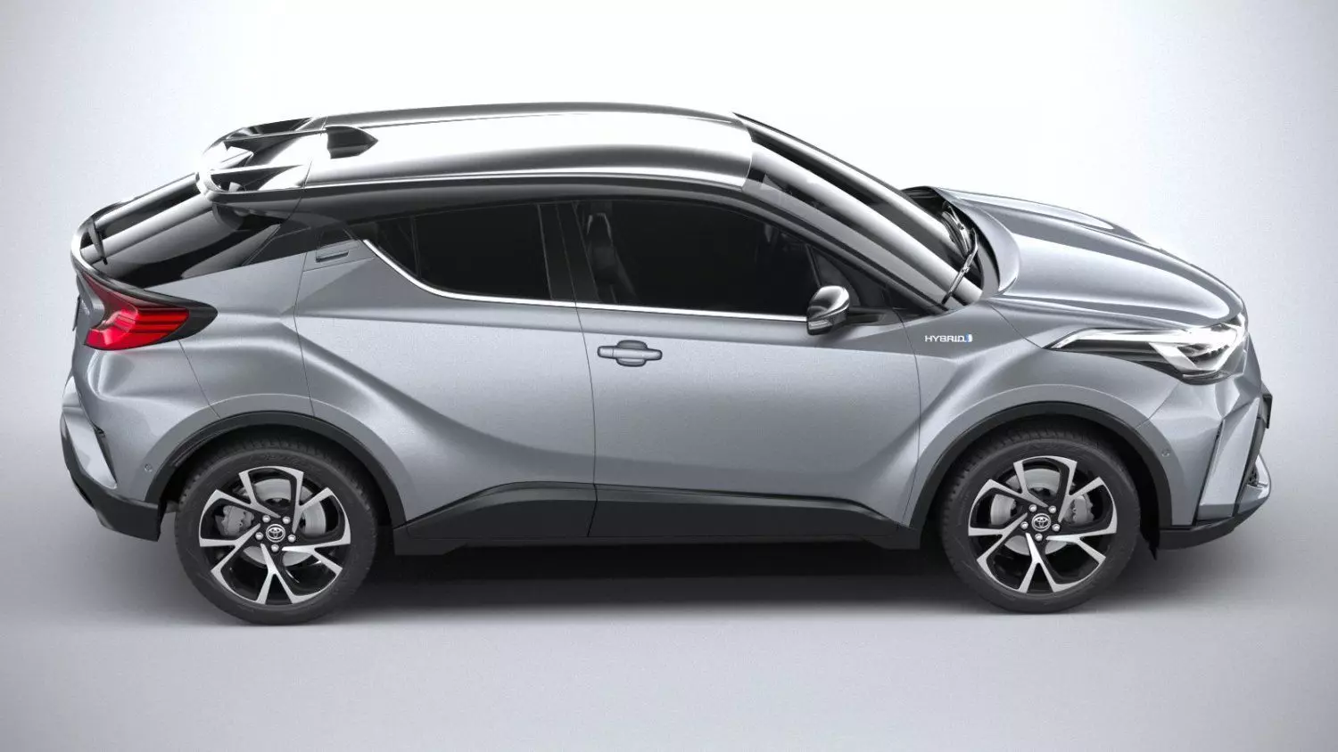 Toyota CHR Hybrid SUV High-Poly 3D Model Low-poly 3D model_9