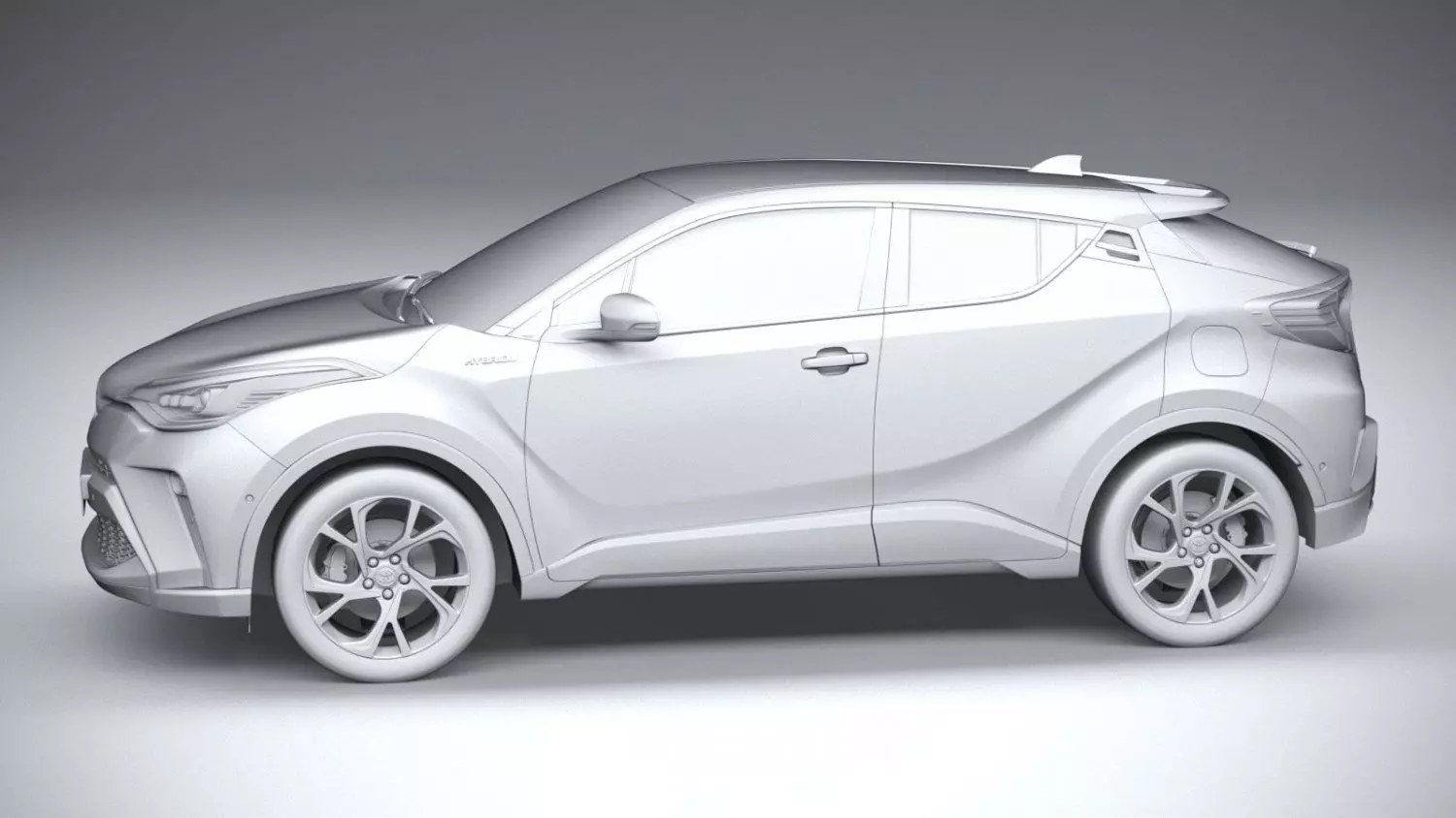 Toyota CHR Hybrid SUV High-Poly 3D Model Low-poly 3D model_26