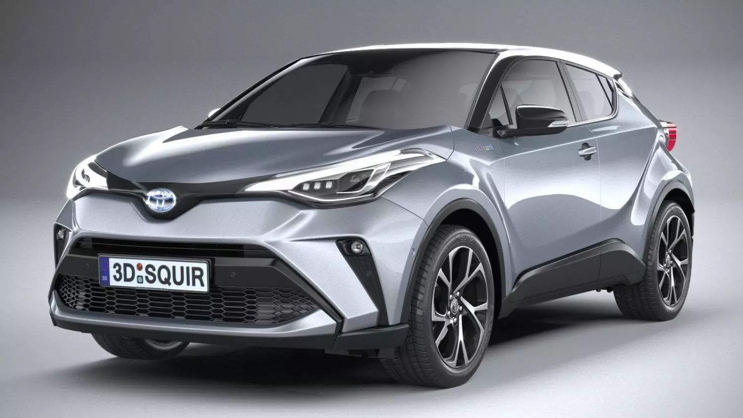 Toyota CHR Hybrid SUV High-Poly 3D Model Low-poly 3D model_17