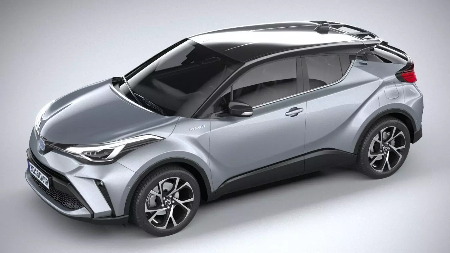 Toyota CHR Hybrid SUV High-Poly 3D Model Low-poly 3D model_14