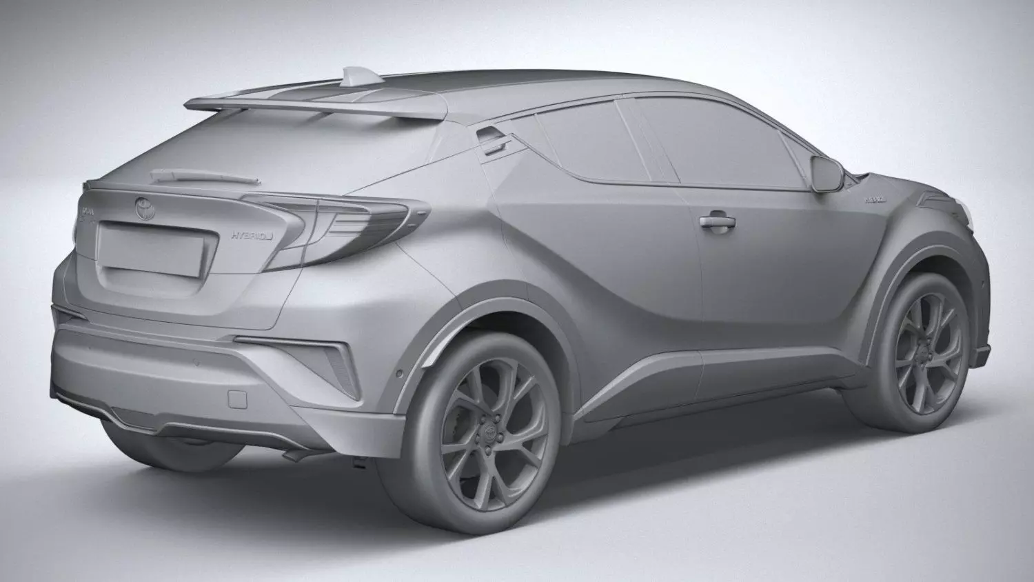 Toyota CHR Hybrid SUV High-Poly 3D Model Low-poly 3D model_21