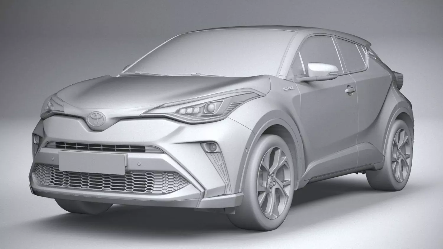 Toyota CHR Hybrid SUV High-Poly 3D Model Low-poly 3D model_22