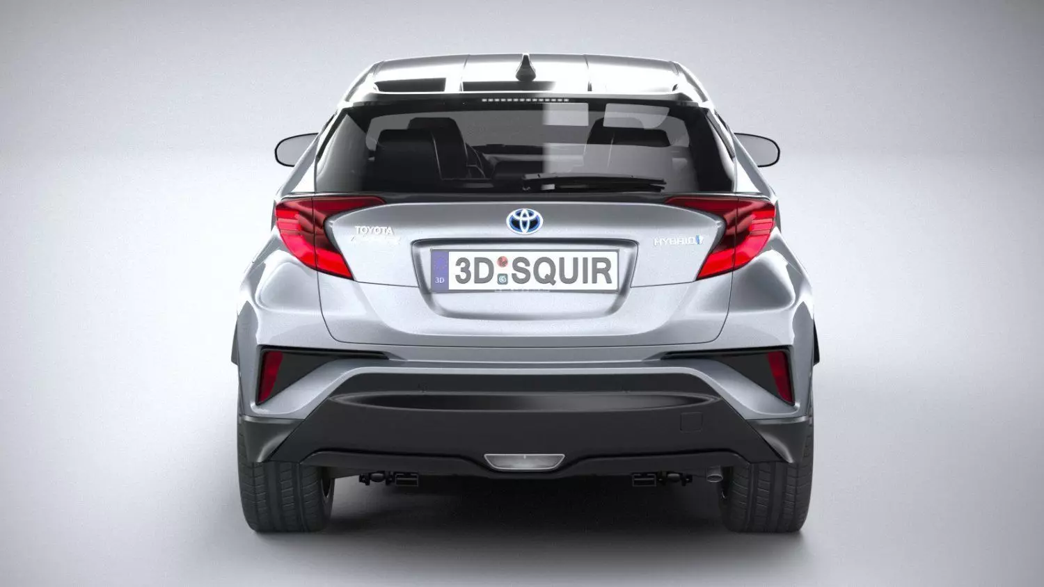 Toyota CHR Hybrid SUV High-Poly 3D Model Low-poly 3D model_13