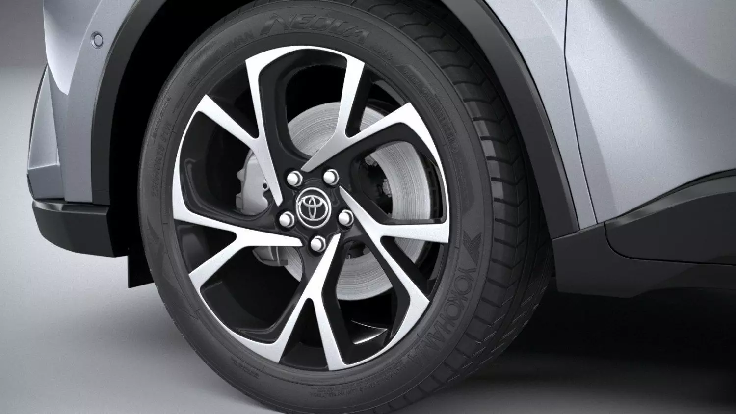 Toyota CHR Hybrid SUV High-Poly 3D Model Low-poly 3D model_5