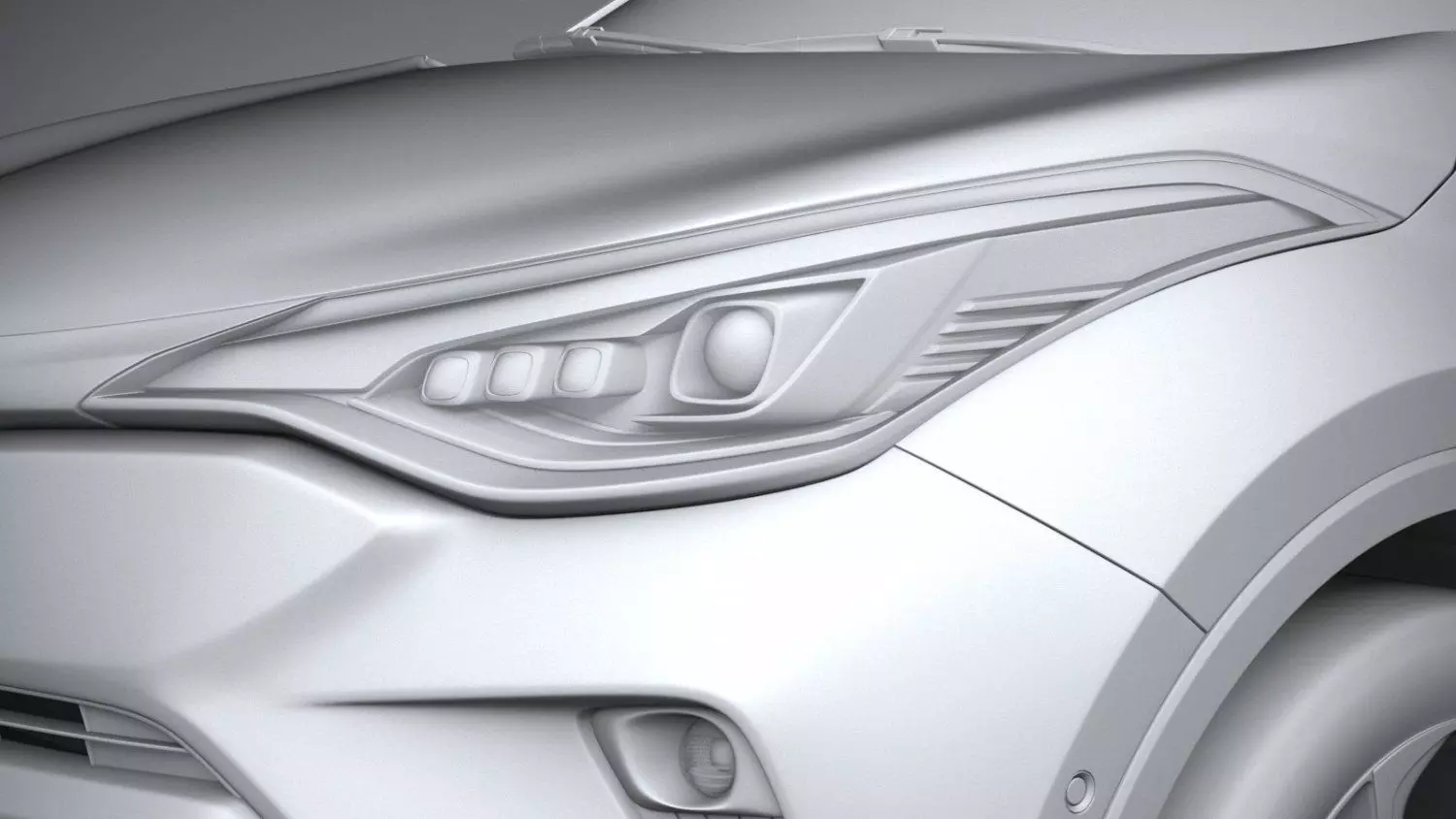 Toyota CHR Hybrid SUV High-Poly 3D Model Low-poly 3D model_25