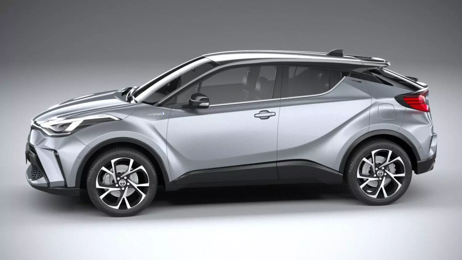 Toyota CHR Hybrid SUV High-Poly 3D Model Low-poly 3D model_12