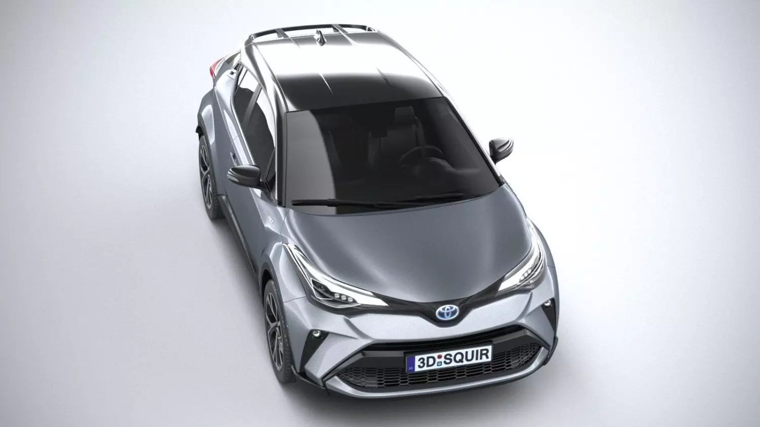 Toyota CHR Hybrid SUV High-Poly 3D Model Low-poly 3D model_2