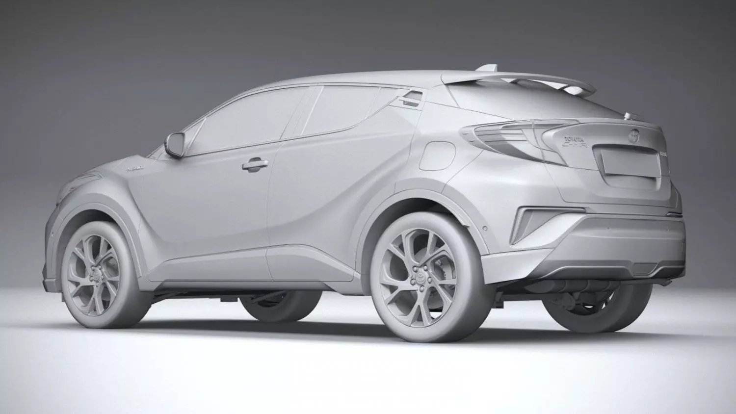 Toyota CHR Hybrid SUV High-Poly 3D Model Low-poly 3D model_23