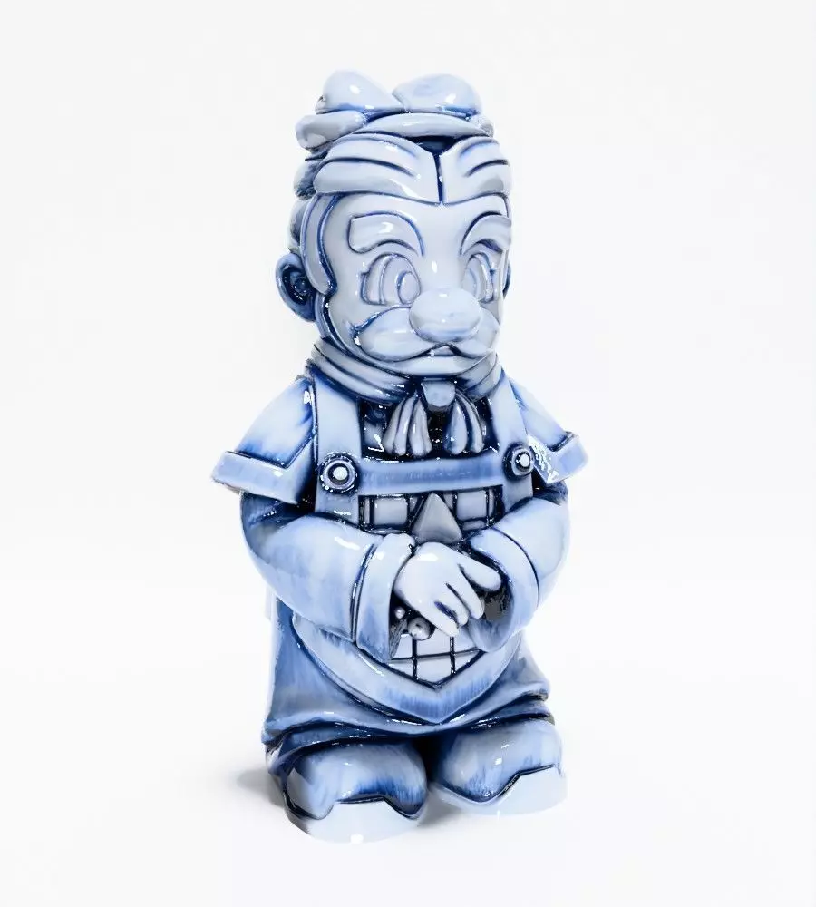  Mario Qinghua Style Darumario toy 3D print model_21