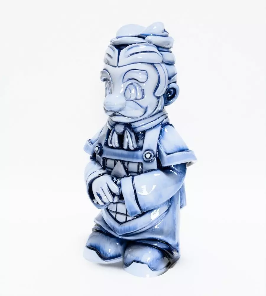  Mario Qinghua Style Darumario toy 3D print model_3