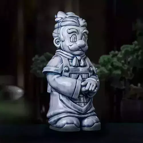  Mario Qinghua Style Darumario toy 3D print model