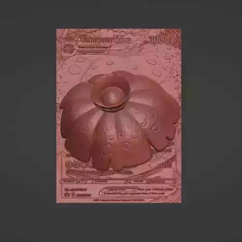 Gmax Venusaur 4D Card Fan Custom 3D Printing File Pokemon 