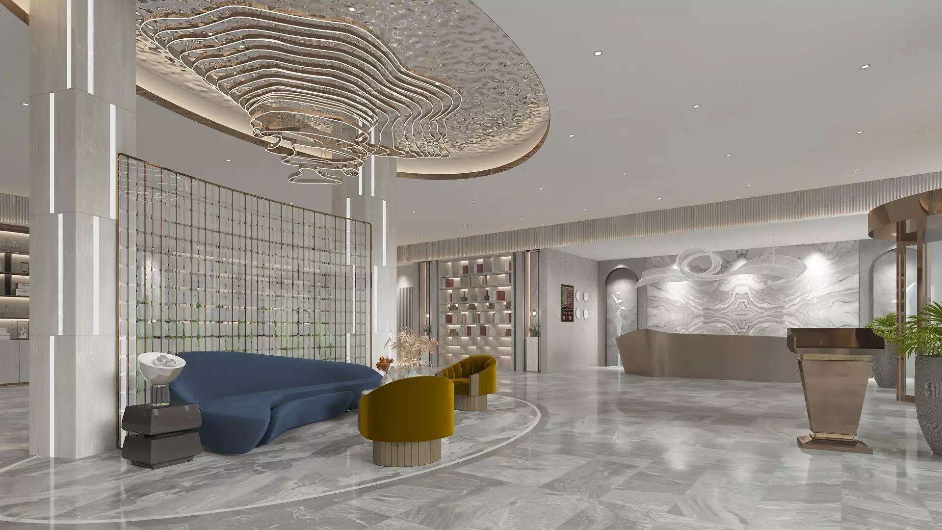 Lobby Hall 3D model_1