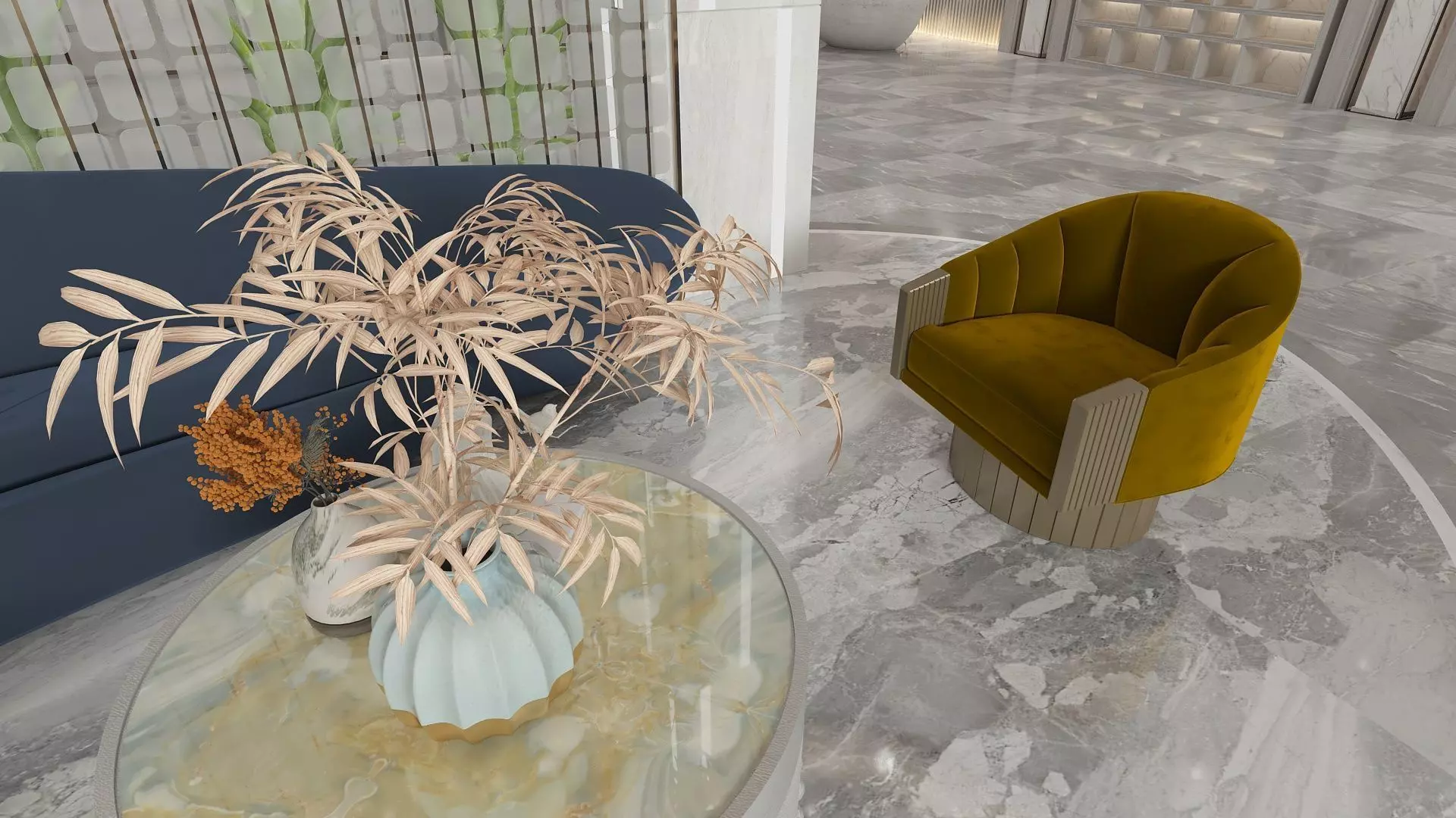 Lobby Hall 3D model_8