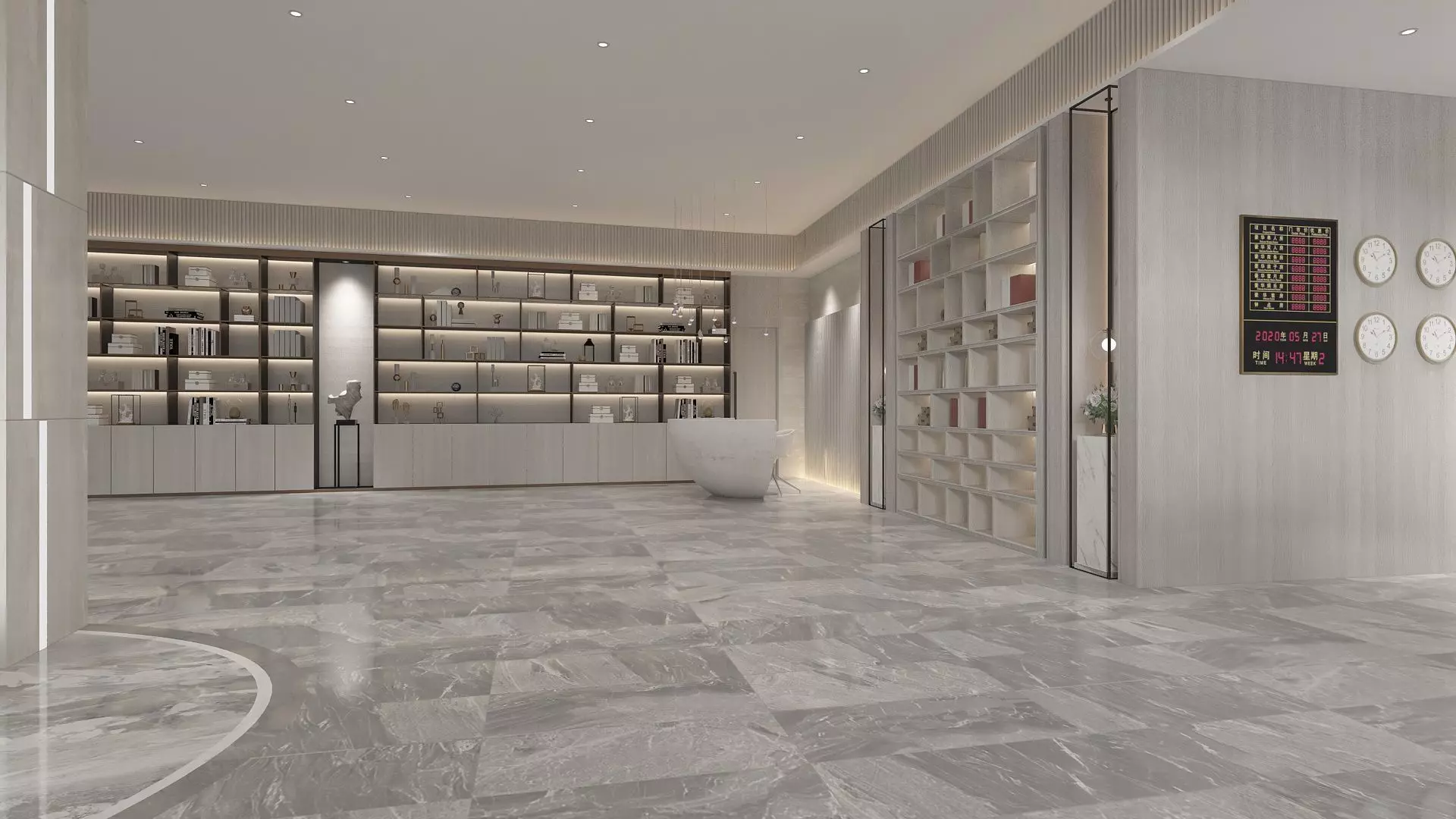 Lobby Hall 3D model_3