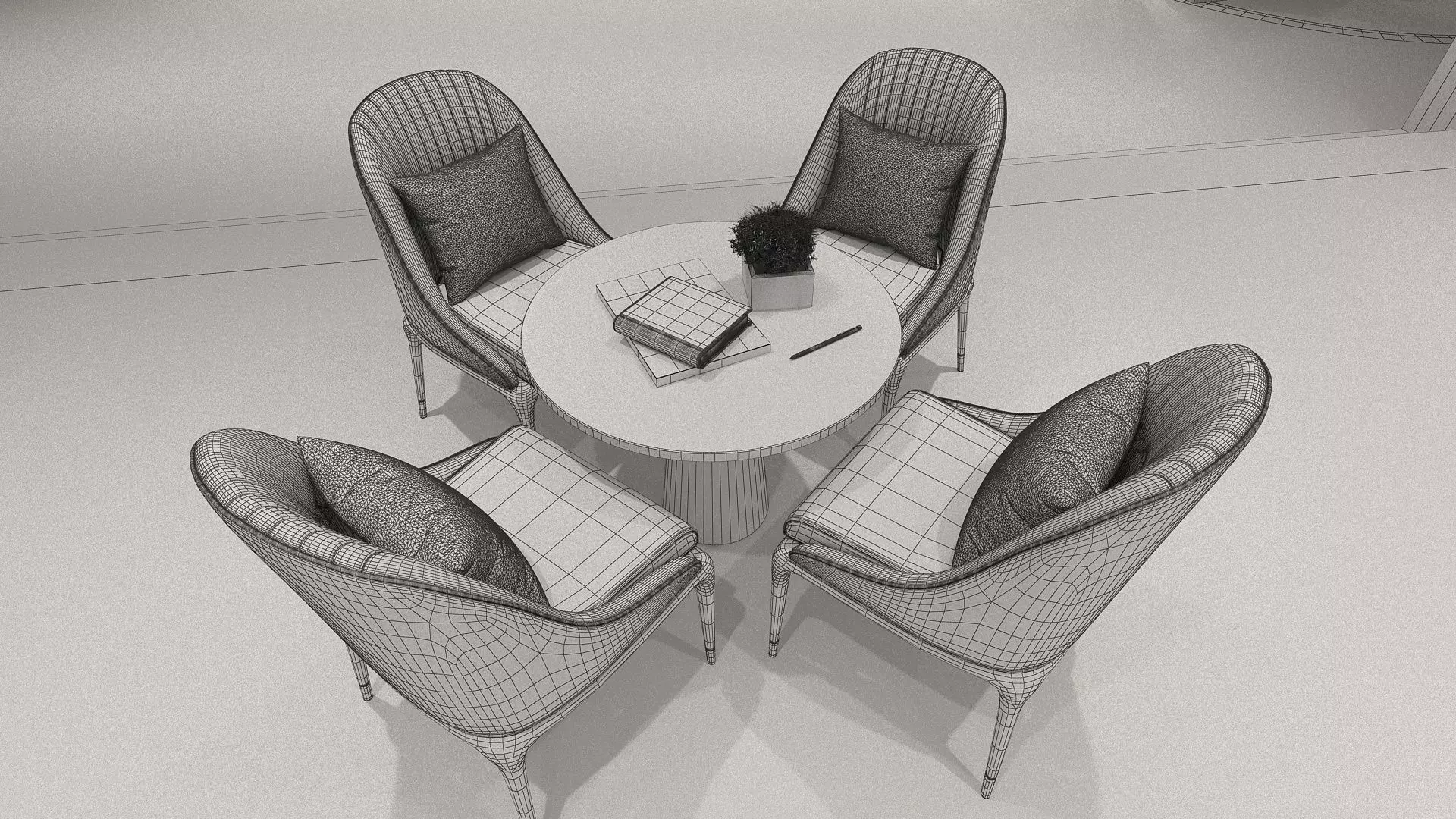 Lobby Hall 3D model_7