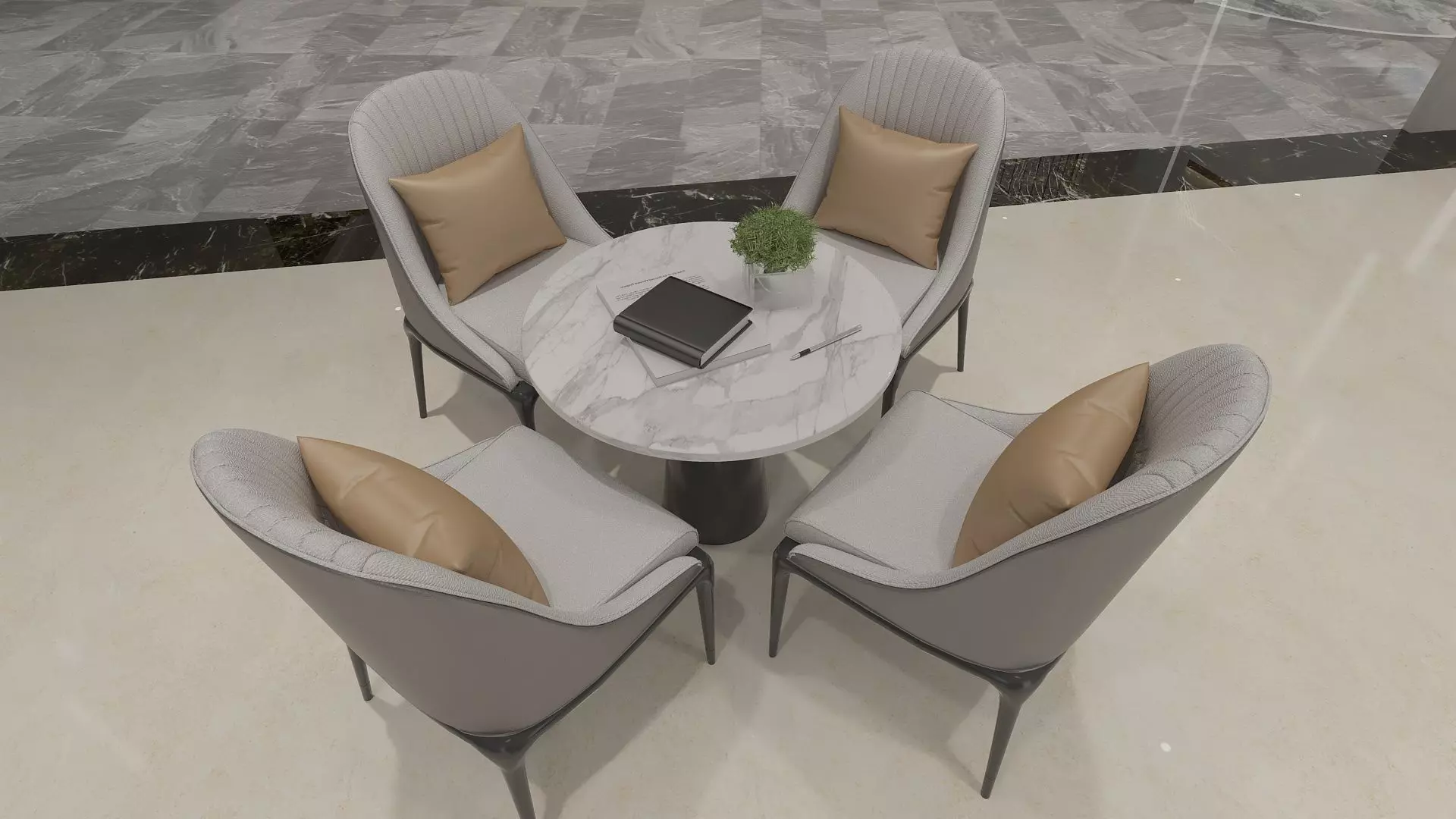 Lobby Hall 3D model_6