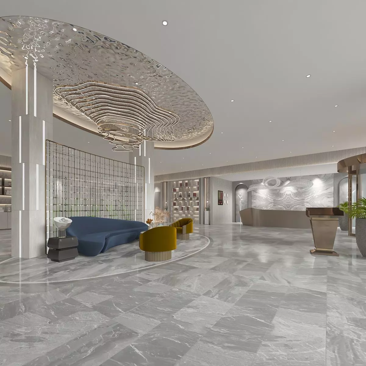 Lobby Hall 3D model_0