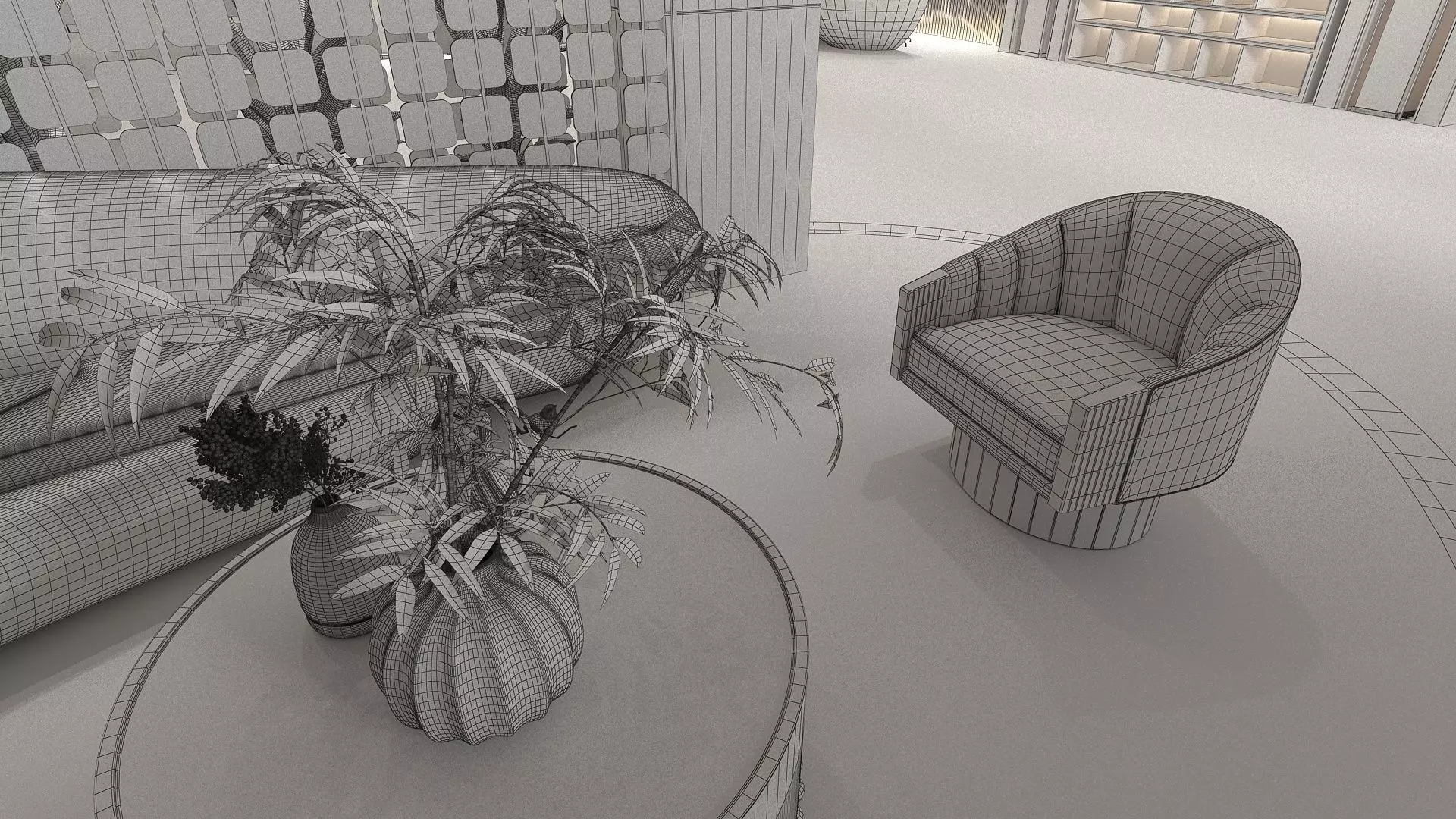 Lobby Hall 3D model_9