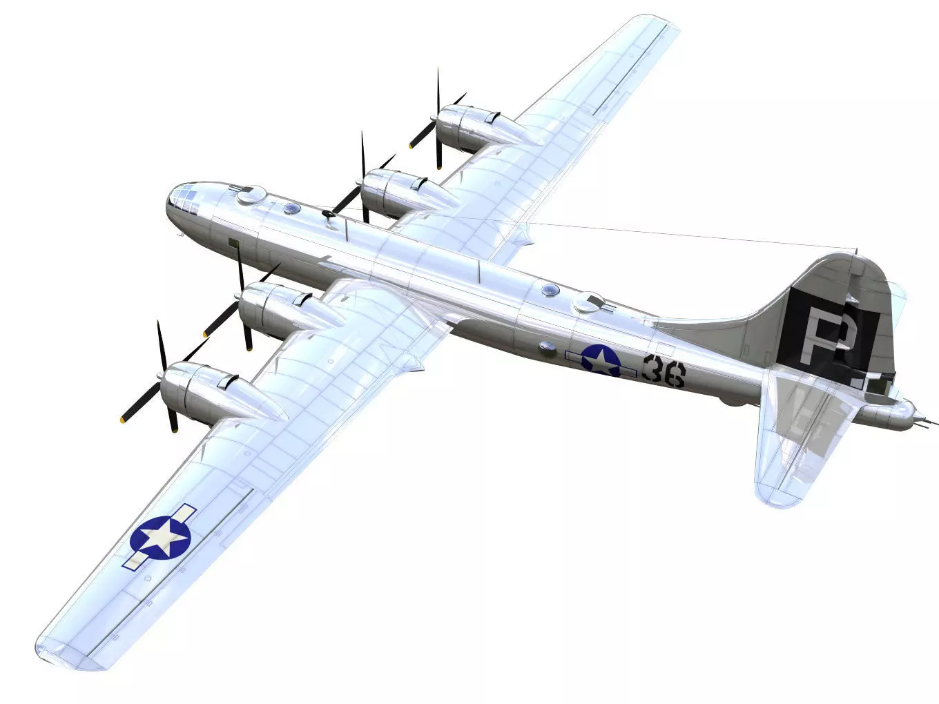 Boeing B-29 Superfortress 3D model_1