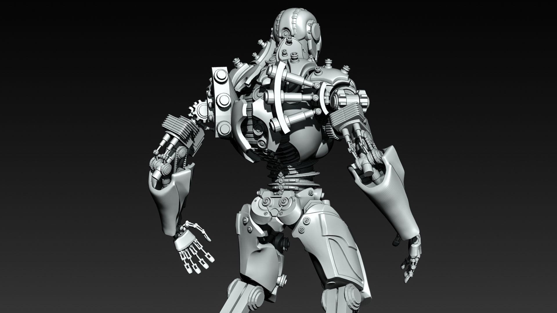 Zbrush Robot 3D model_2