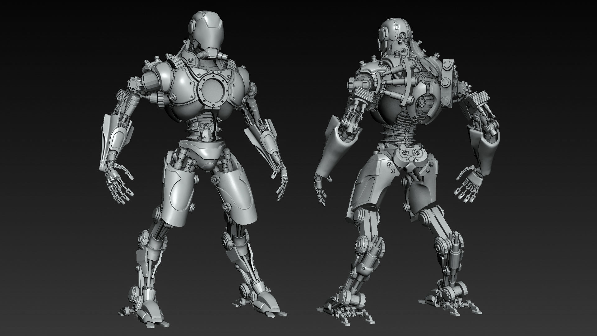 Zbrush Robot 3D model_1