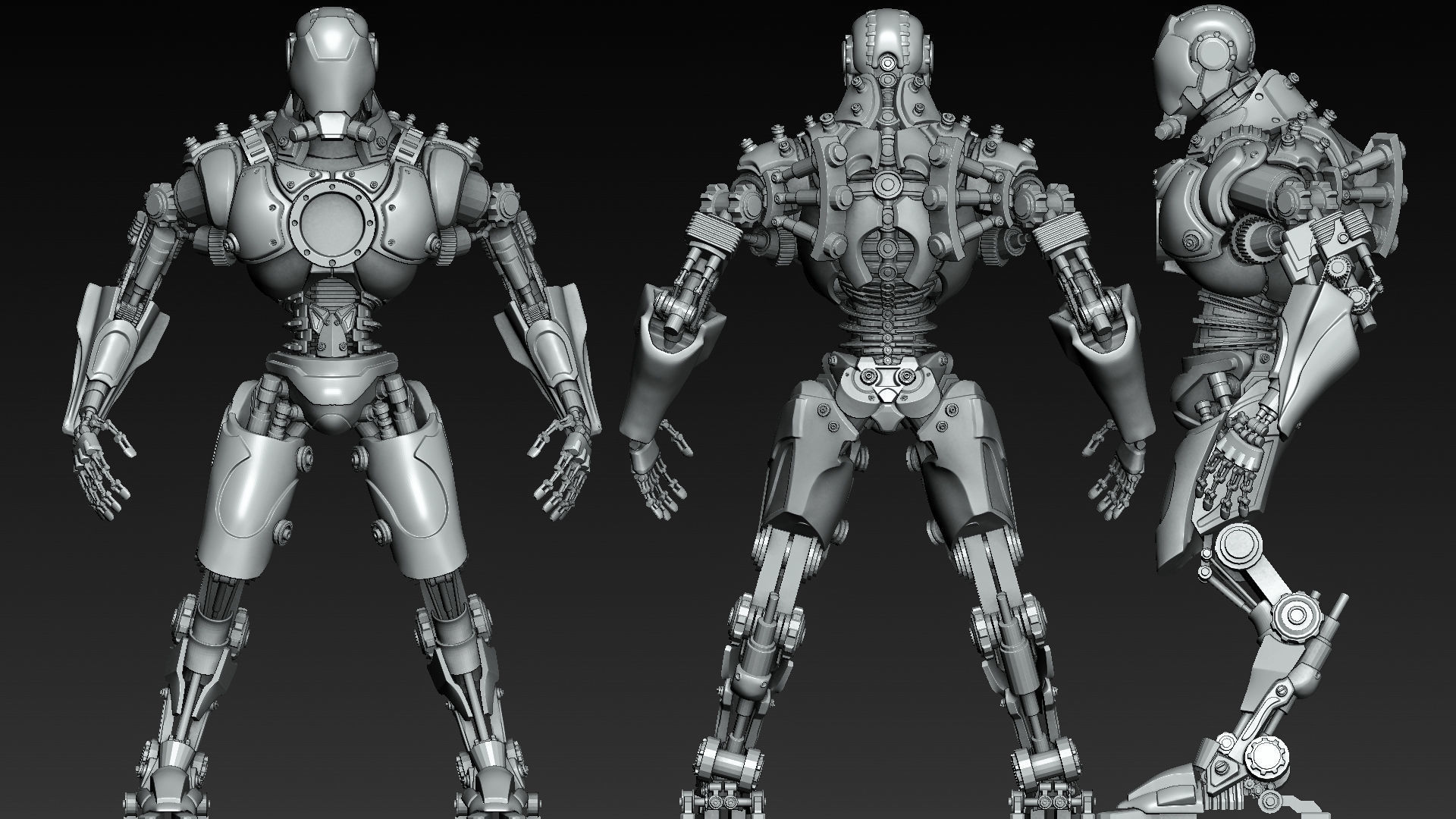 Zbrush Robot 3D model_7