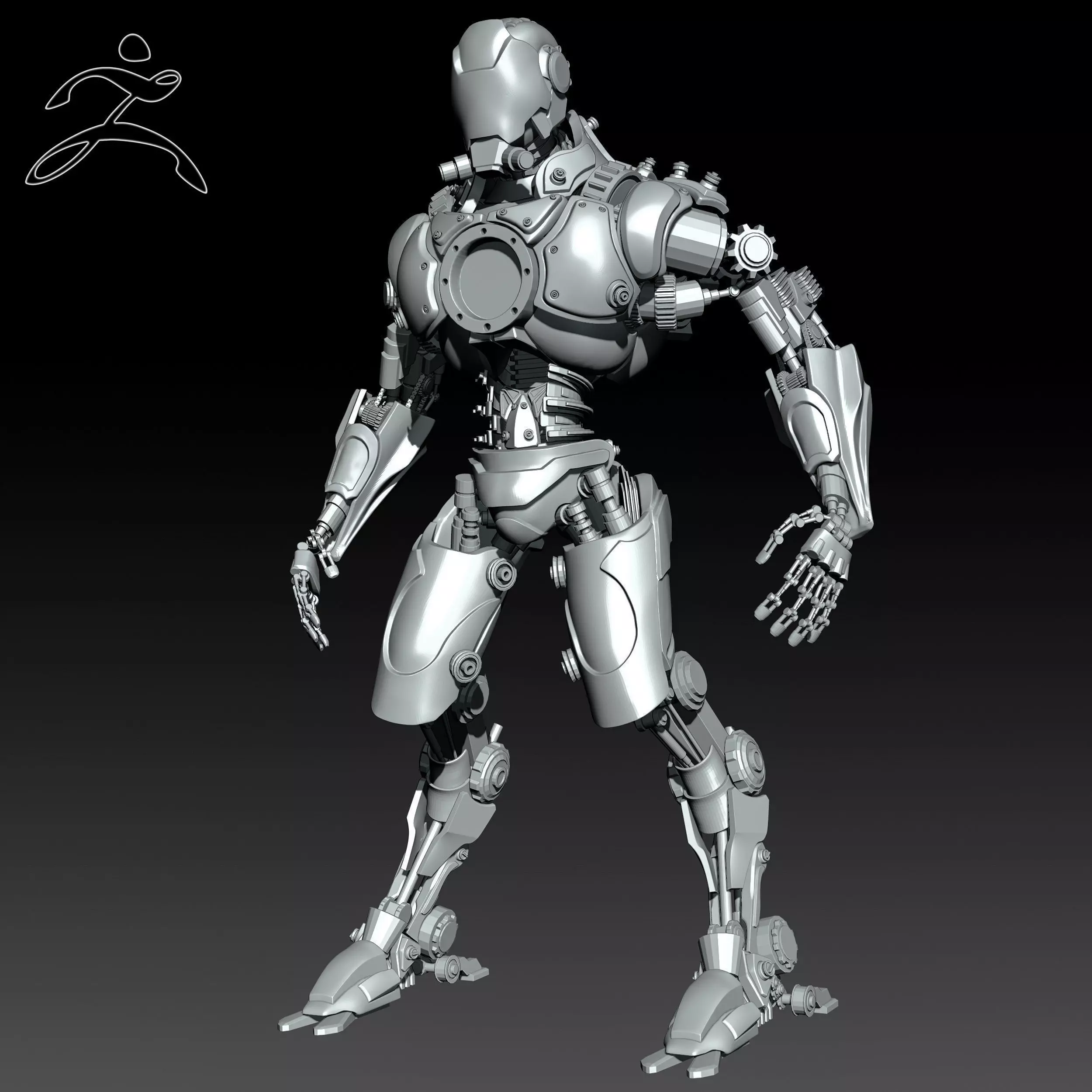 Zbrush Robot 3D model_0