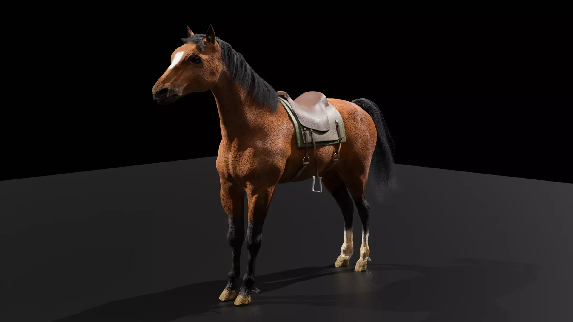 The Horse Free low-poly 3D model_1