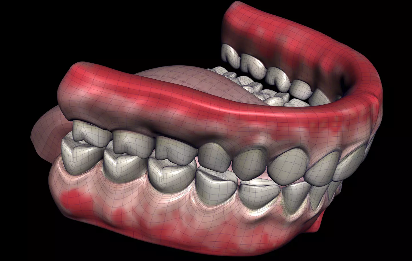 Cavity Low-poly 3D model_5
