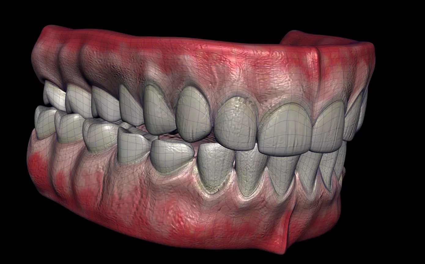 Cavity Low-poly 3D model_0