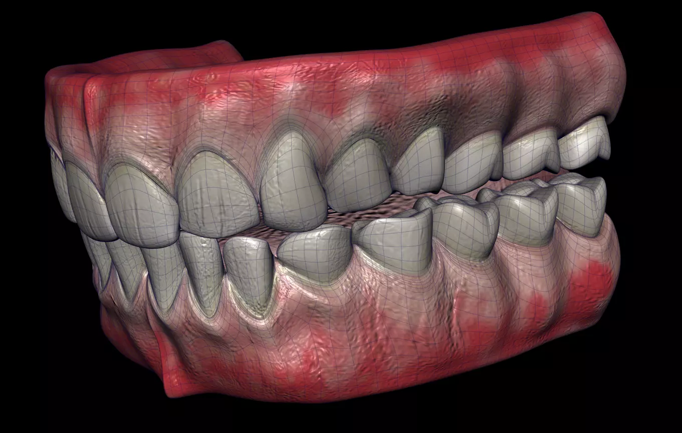 Cavity Low-poly 3D model_1