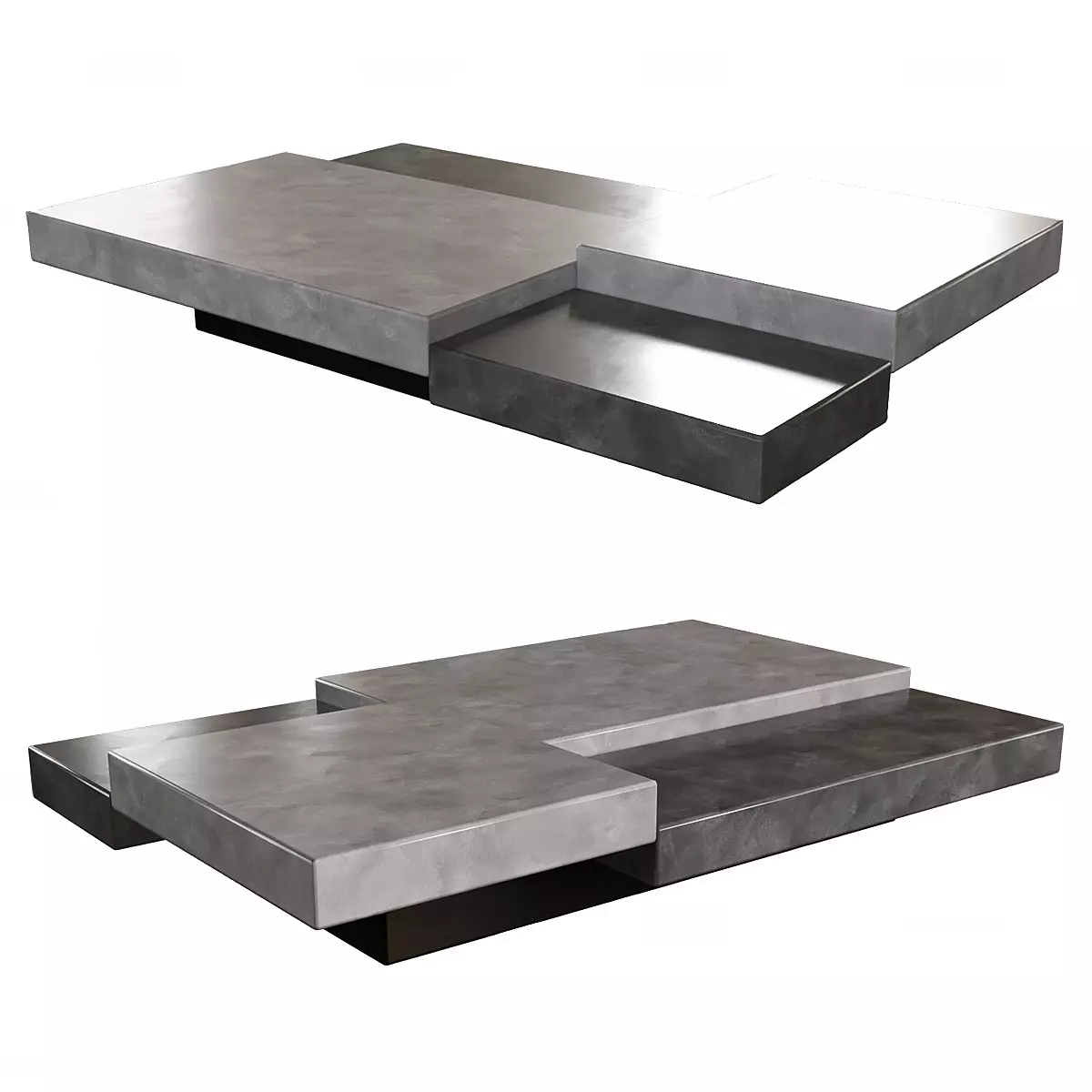Modern Italian Style Cube Coffee Table 3D Model 3D model_2