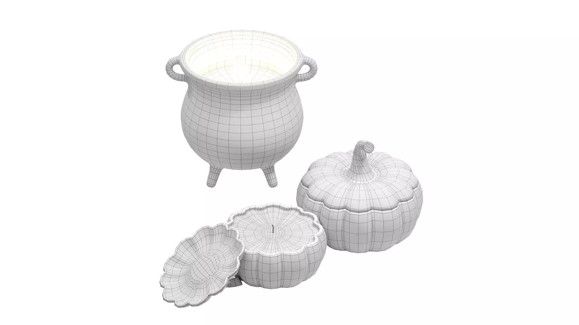 Halloween interior decoration set 01 3D model_15