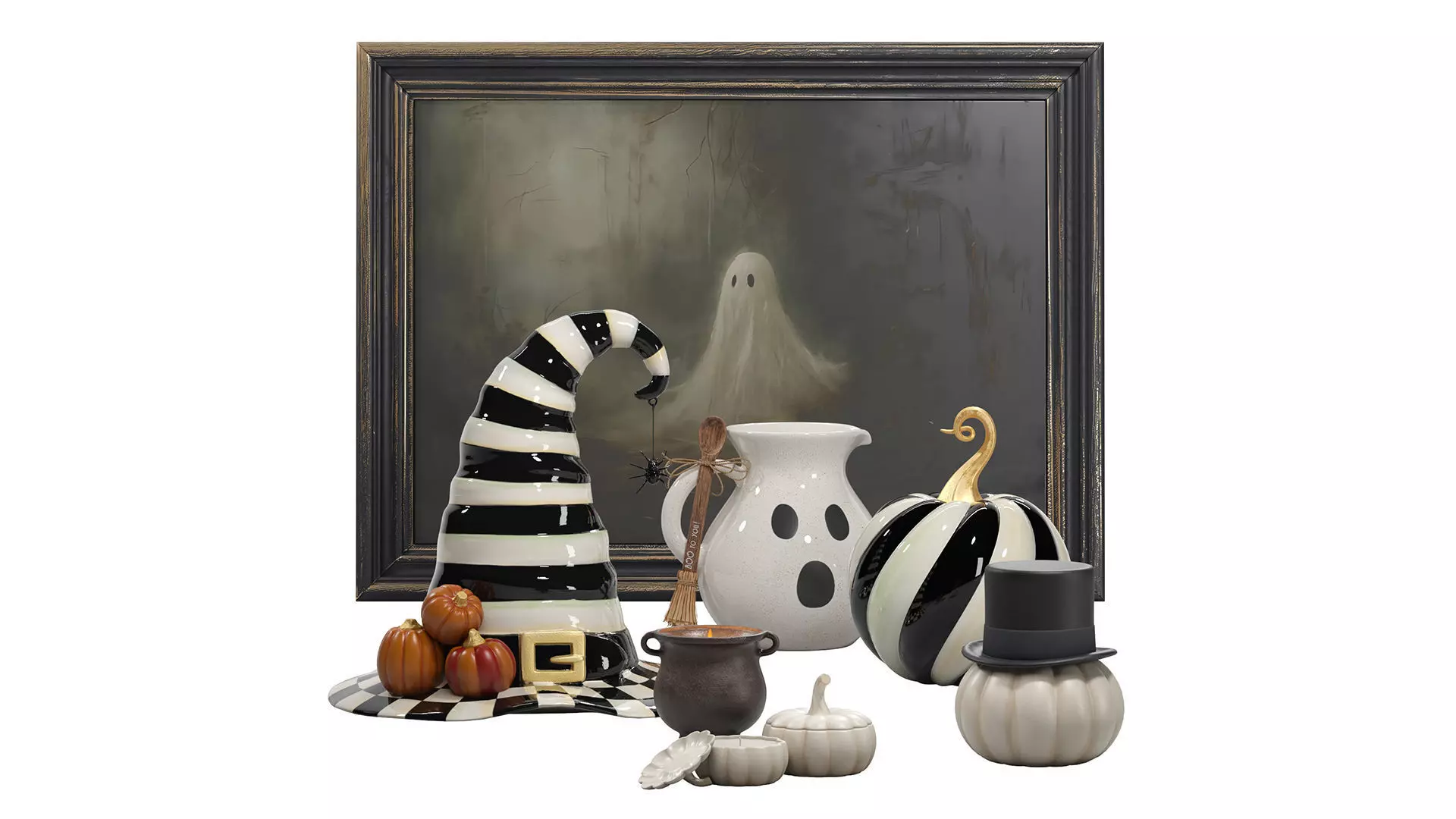 Halloween interior decoration set 01 3D model_1
