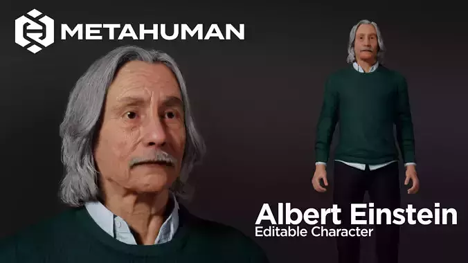 Albert Einstein Realistic MetaHuman Character
