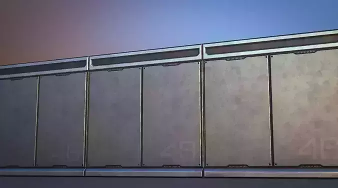 Sci-Fi Wall Panel - PBR Low-poly 3D model