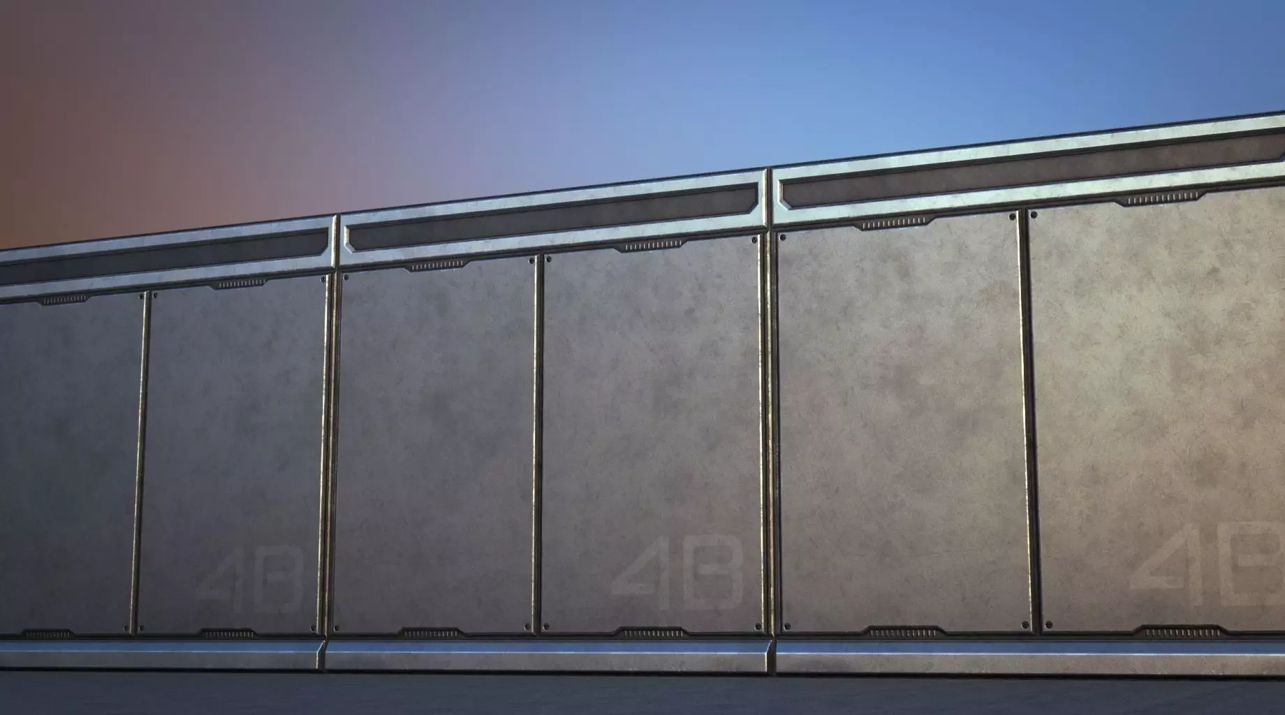 Sci-Fi Wall Panel - PBR Low-poly 3D model_0